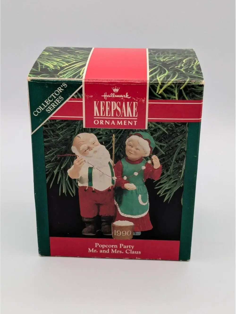 Hallmark Keepsake Popcorn Party Mr. and Mrs. Claus 1990, 5th in the Series